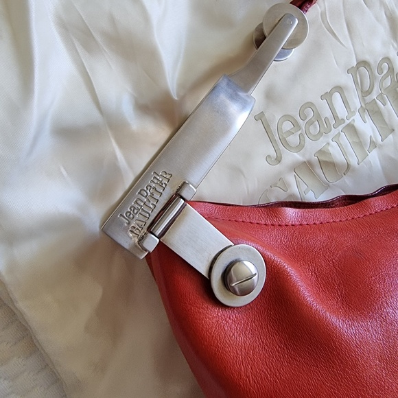 Jean Paul Gaultier Red Leather small handbag Vintage 90s - Picture 10 of 14